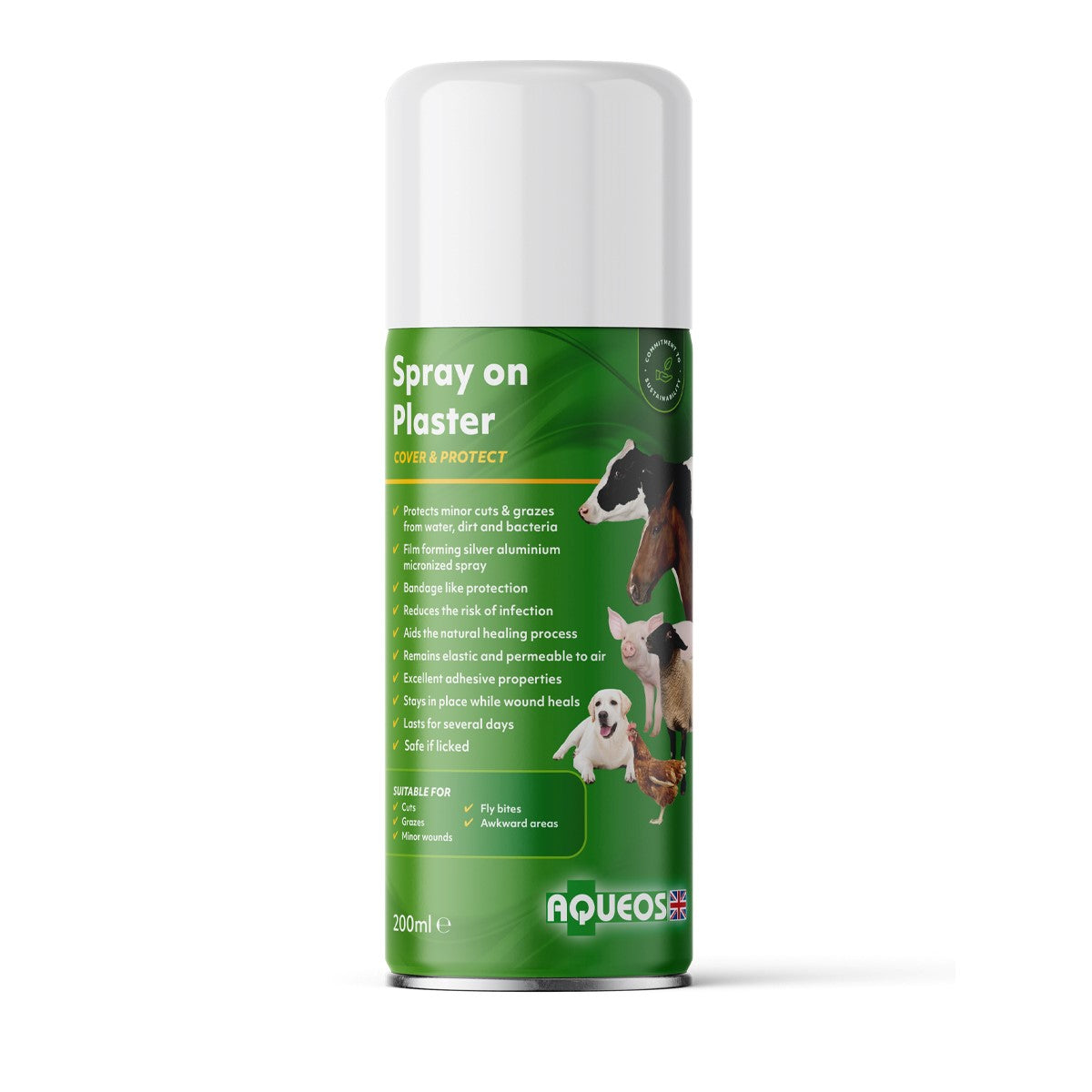 Spray-on plaster for dogs – Aqueos protective barrier for minor cuts and grazes.