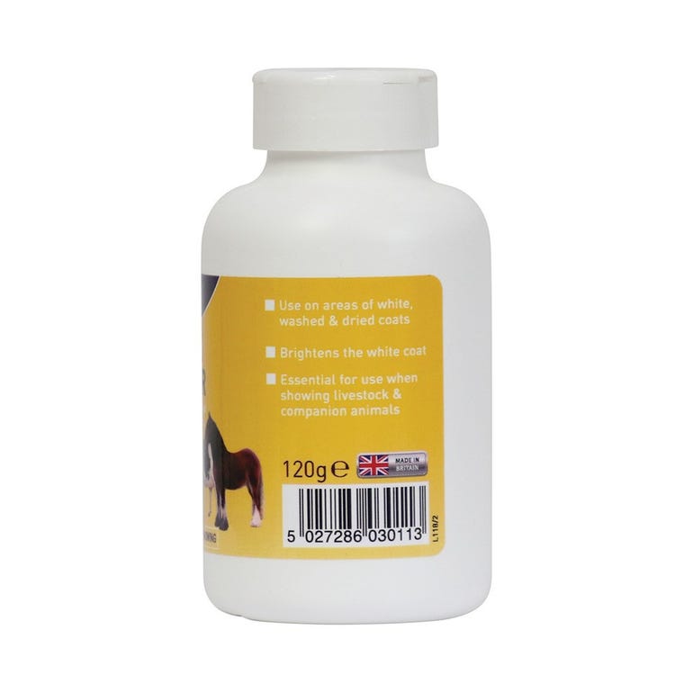 Chalk powder for dog grooming – Battles 120g for coat texture and whitening.