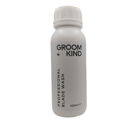 Bottle of Groom + Kind Professional Blade Wash on a white background