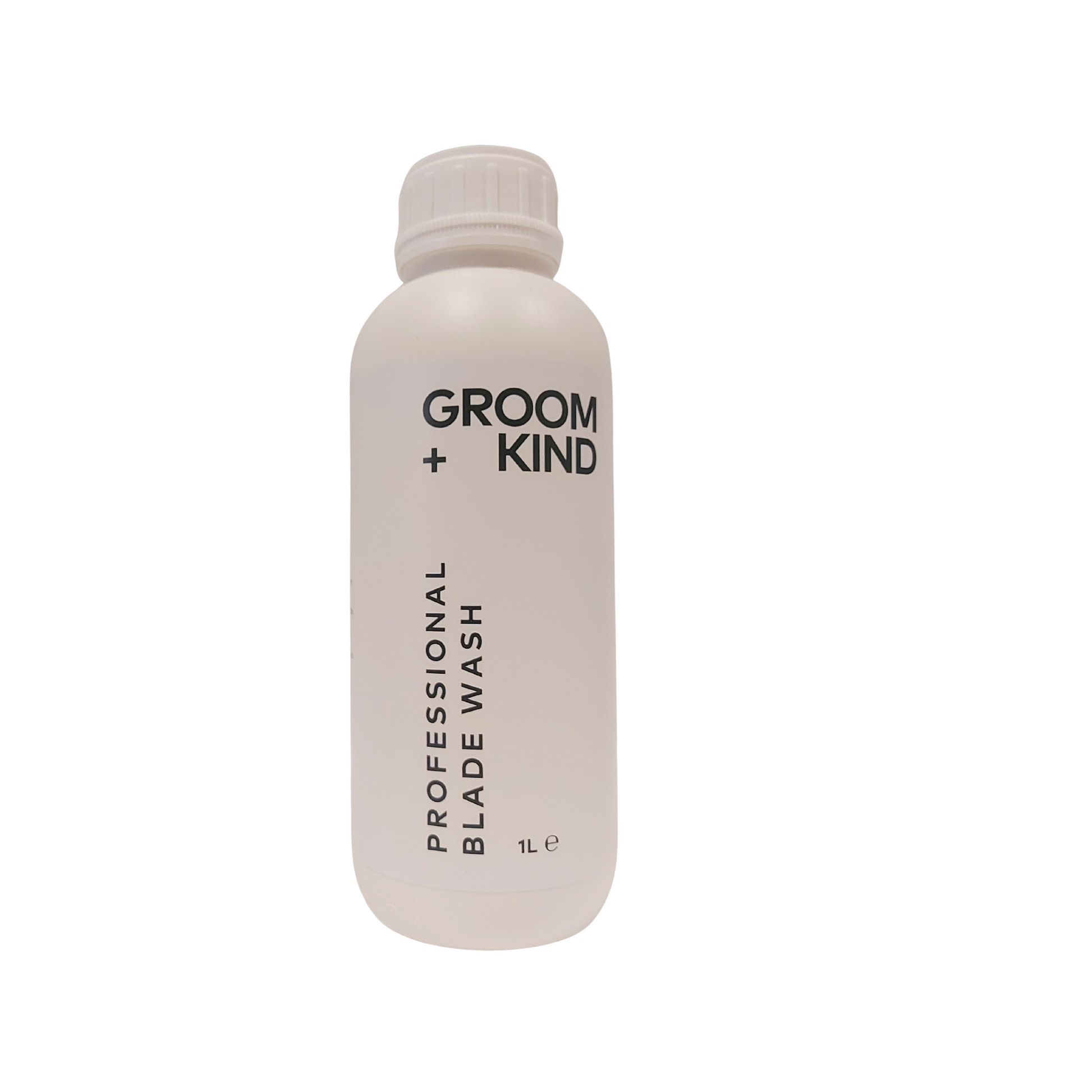 1L Bottle of Groom + Kind Professional Blade Wash on a white background