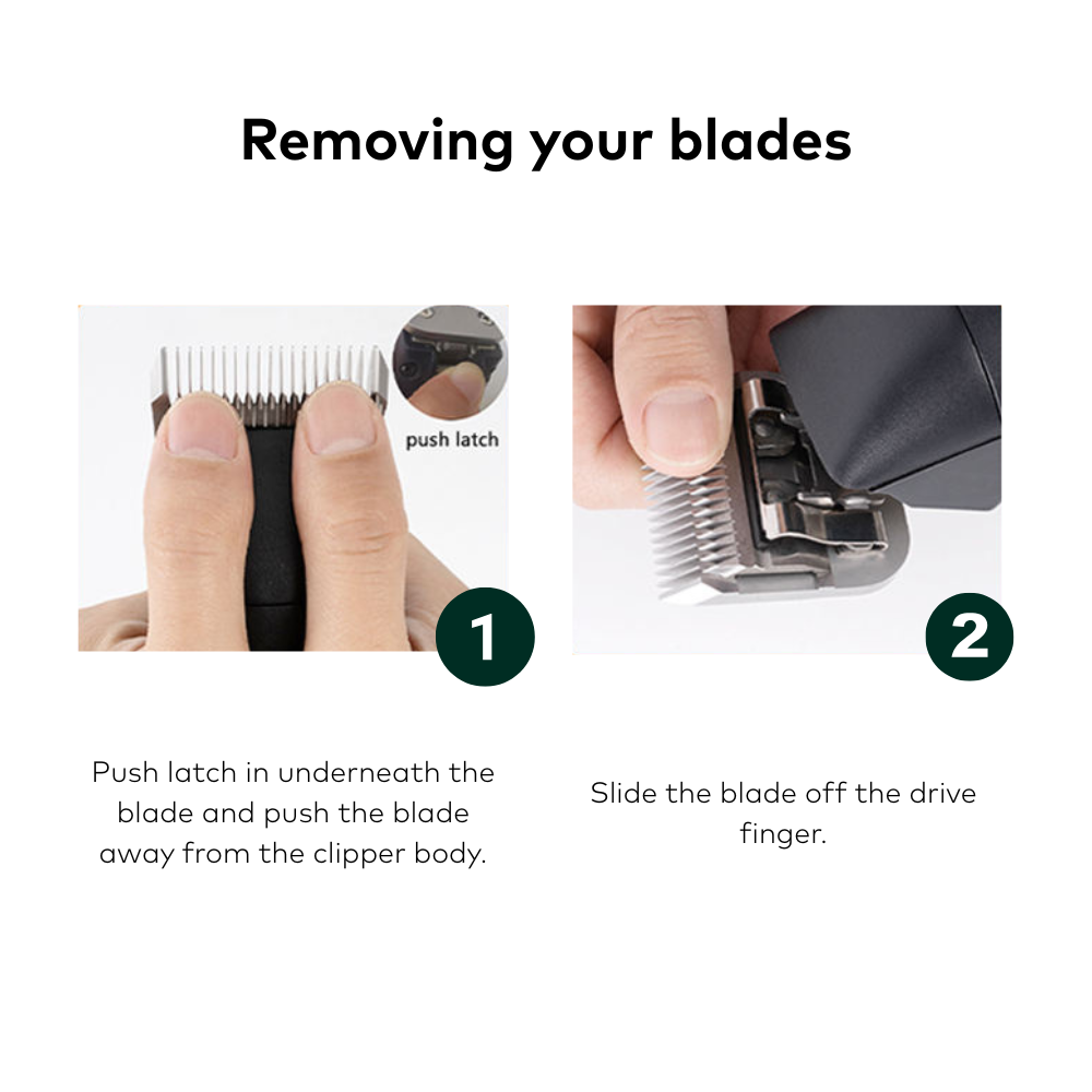 Instructions for removing your Clipper Blades