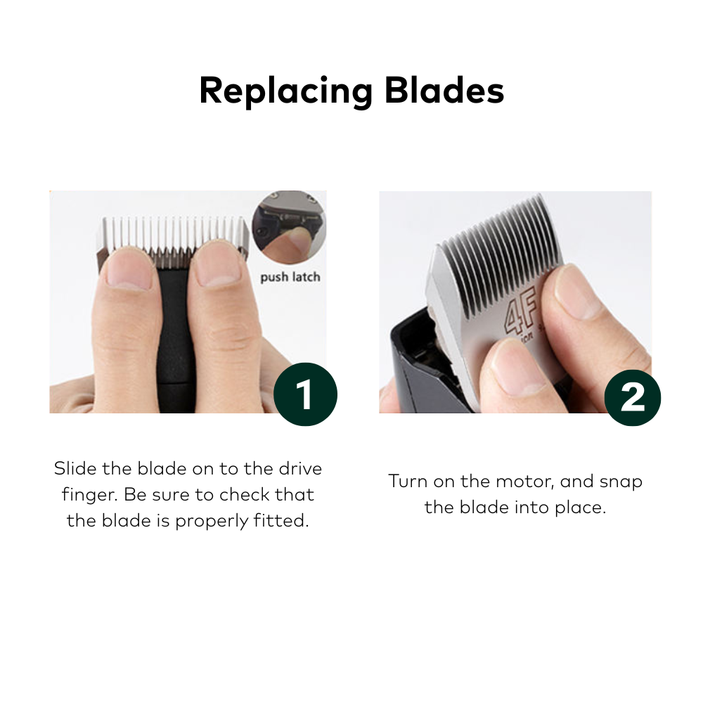 Instructions for replacing replacement Clipper Blades