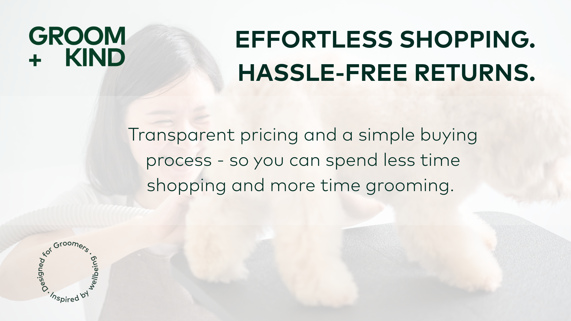 Transparent pricing and a simple buying process - so you can spend less time shopping and more time grooming.