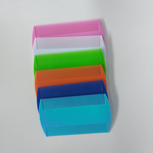 A set of flea remover combs for dogs.