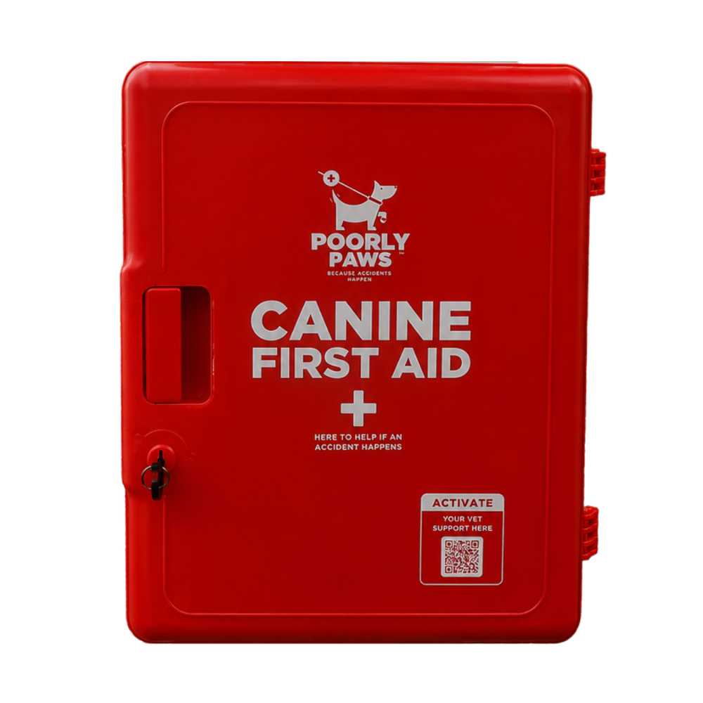 Poorly Paws First Aid Cabinet one a white background