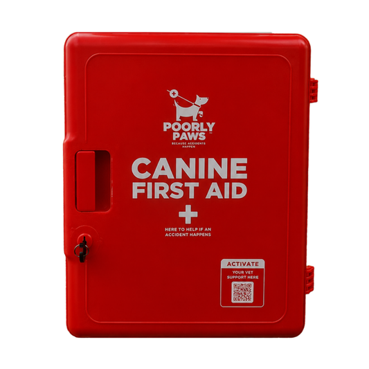 Poorly Paws First Aid Cabinet one a white background