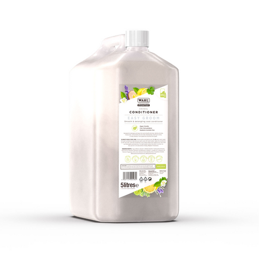 Dog grooming conditioner – Wahl Easy Groom 5L for salon use, detangling and soft coats.