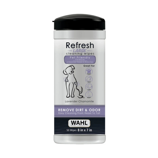 Wahl Refresh Large cleaning wipes container on a white background