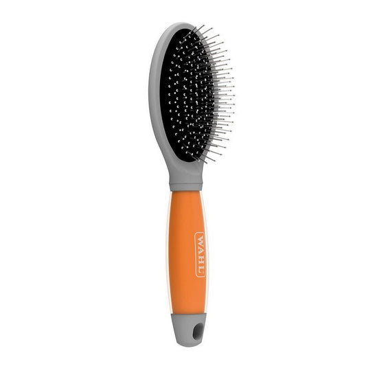 Pin brush for dog grooming – Wahl brush for detangling and smoothing coats gently.