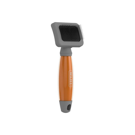 Small slicker brush for dog grooming – Wahl with gel handle for comfort and control.